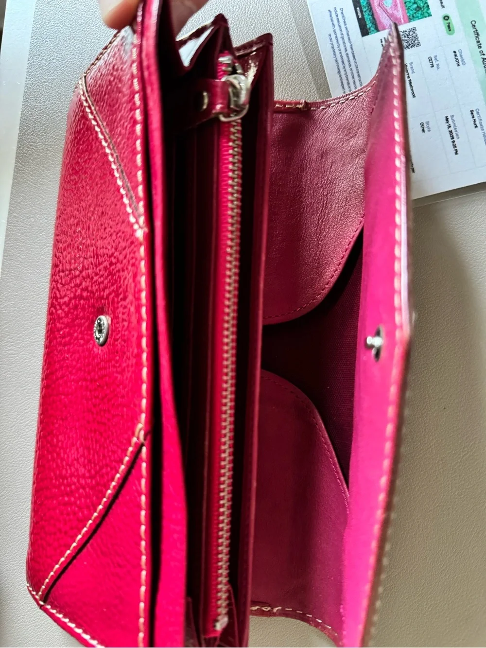 Vivienne Westwood Red Wallet with Silver